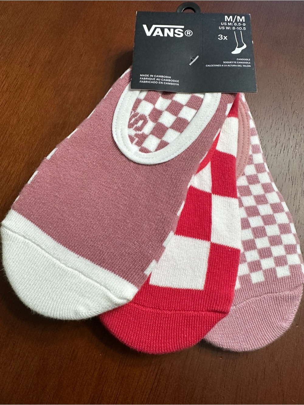 Vans 3-Pack Checkerboard Canoodle Socks M/M - Picture 3 of 5